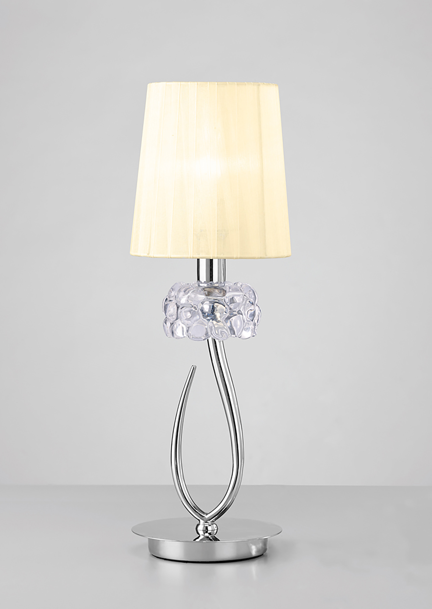 Loewe Polished Chrome-Cream Table Lamps Mantra Shaded Table Lamps